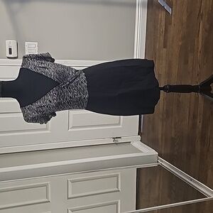 Zebra print dress with solid bottom